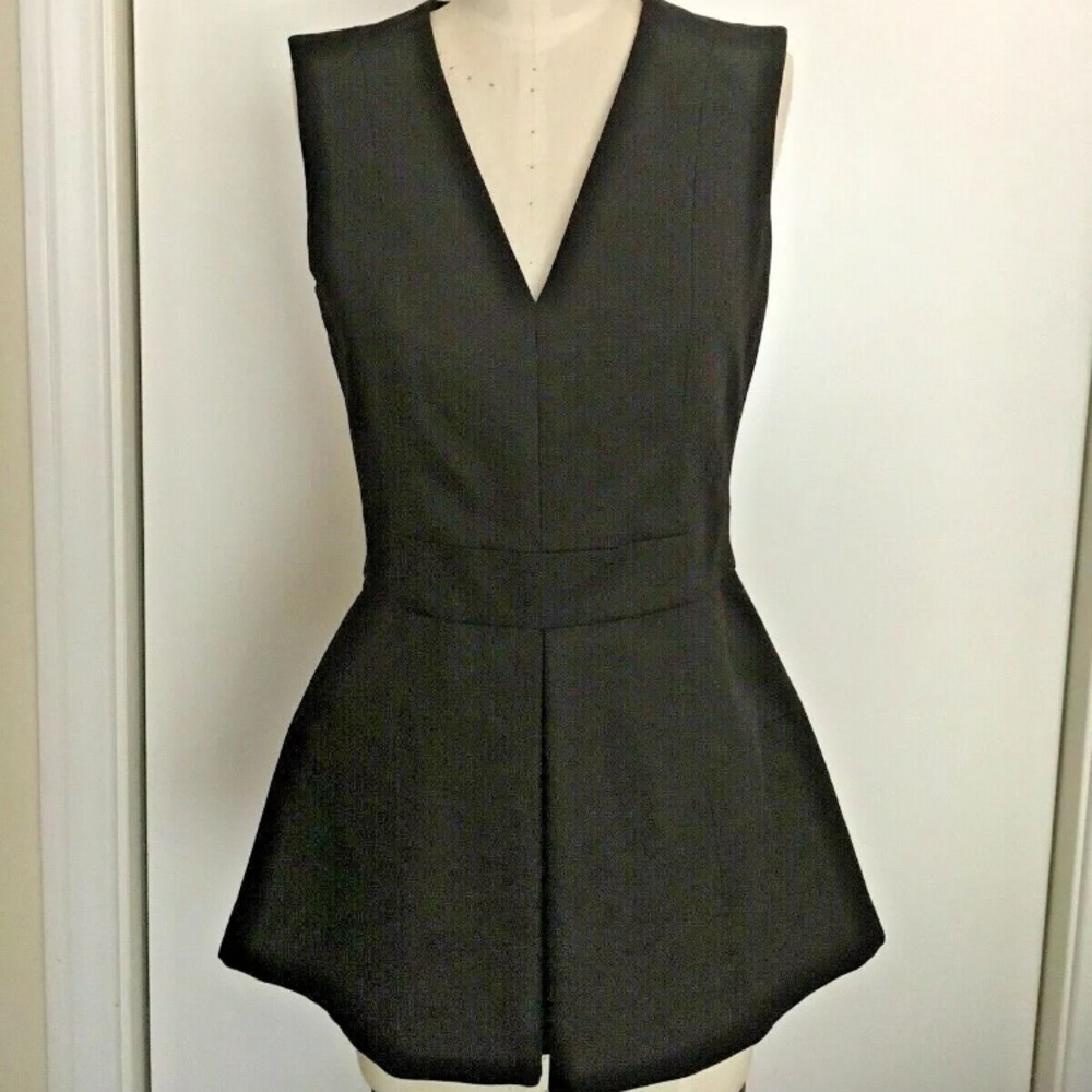 Alexander McQueen Black Peplum Top BNWT Size 42